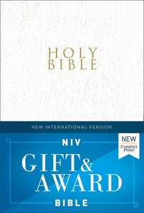 NIV gift & award bible white leatherlook