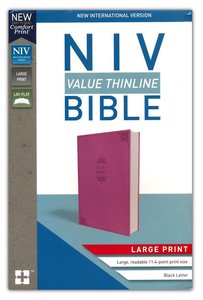 NIV large print value bible pink leather