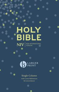 NIV lp single column ref. bible blue hardcover