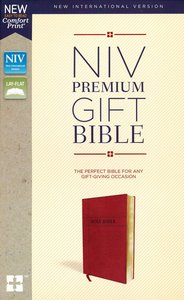 NIV premium gift bible burgundy leatherlook