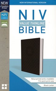 NIV value thinline bible   gray/black leatherlook