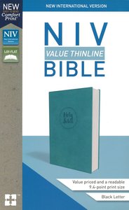 NIV value thinline bible turquoise leatherlook