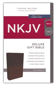 NKJV deluxe gift bible tan leatherlook