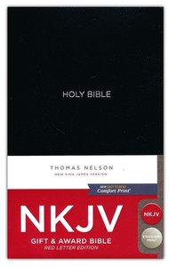NKJV gift & award bible black leatherlook
