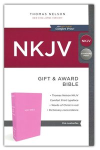 NKJV gift & award bible pink leatherlook