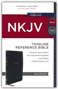 NKJV thinline reference bible black leatherlook