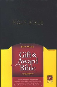 NLT gift & award bible black leatherlook