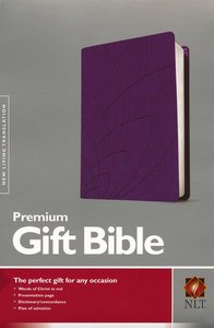 NLT gift bible purple leatherlook