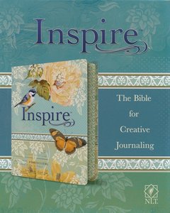 NLT inspire bible blue/cream leathelook