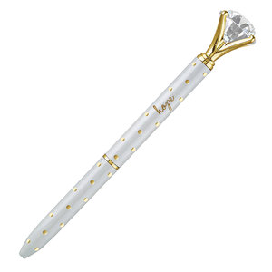 Diamant pen set hope wit/goud (3)