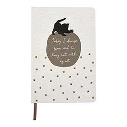 Journal linen hardcover hang with my cat