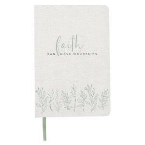 Journal linen hardcover faith can move mountains