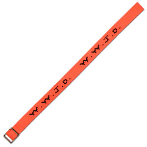 Bracelet woven WWJD neon orange