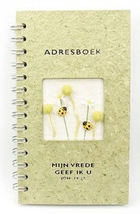 Adresboek luxe mijn vrede geef ik u