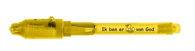 Geheimschrift pen ik ben er eendje van God