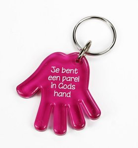 Sleutelhanger je bent een parel roze 