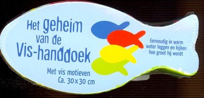 Handdoek geheim van de vis katoen 30x30cm 