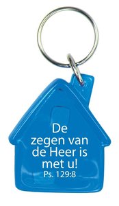 Sleutelhanger blauw de zegen van de Heer 