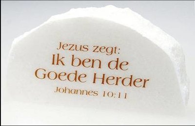 Steen marmer Jezus zegt ik ben de