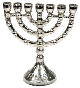 Menorah 11cm zil;verkleur