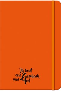 Schrijfboekje geschenk van God oranje