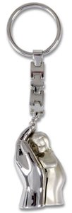 keyring child in hand silver