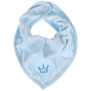 Baby bandana kroontje blauw