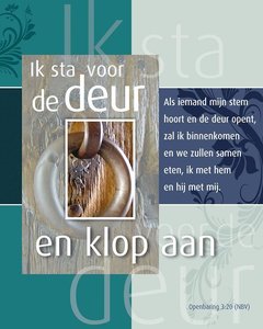 MDF wandbord 24x30cm ik sta voor de deur