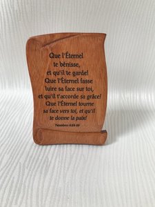 Holzplatte 7x10cm que l'eternel te benisse