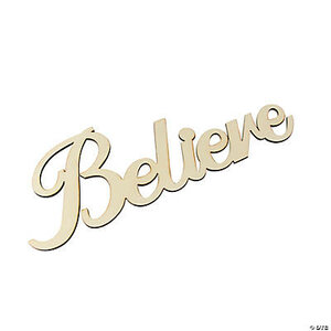 DIY ausgeschnittene Wort Believe