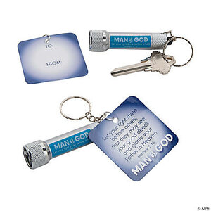 Mini flashlight keychain man of God