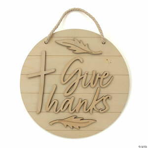DIY unfinished wood sign Give thanks