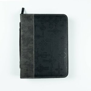 Biblecover large black crosses