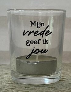 Theelicht met geurkaars Mijn vrede geef ik u 