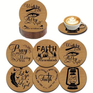 Onderzetters hout (set 6) 
