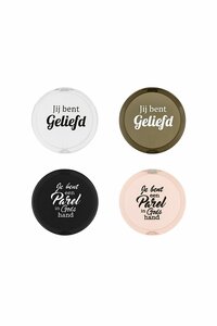 Handspiegeltjes rond met tekst assortie 