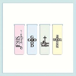 Magnetische boekenleggers (4) Jesus loves you   