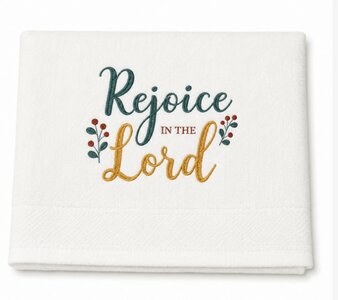 Handdoek Rejoice in the Lord
