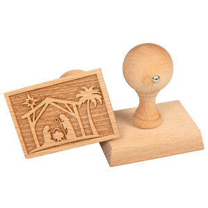 Koekjes stempel Kerststal 