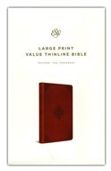 ESV large print value thinline bible tan leatherlook