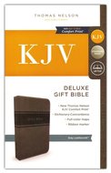 KJV deluxe gift bible   gray leatherlook