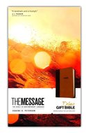 Message deluxe gift bible  brown/tan leatherlook