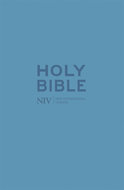 NIV compact bible zip blue leatherlook