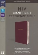 NIV giant print reference bible burgundy leatherlook