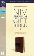 NIV premium gift bible brown leatherlook