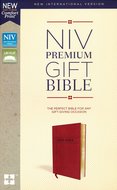 NIV premium gift bible burgundy leatherlook