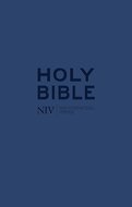 NIV tiny bible zip blue leatherlook