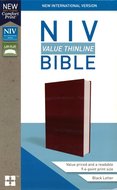 NIV value thinline bible burgundy leatherlook