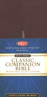 NKJV classic compact bible snap flap burgundy leather