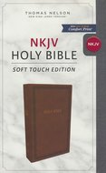 NKJV comfort print bible brown leatherlook